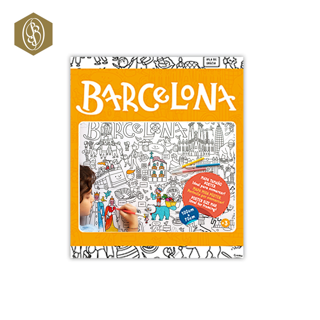 Mapa de Barcelona para colorear