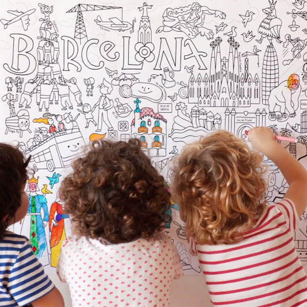 Barcelona Map for Colouring
